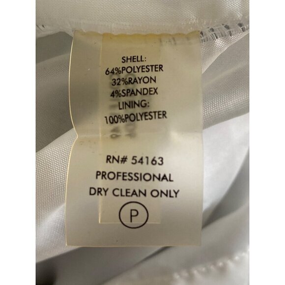 Calvin Klein Striped Belted Sheath Dress Gray White Empire Waist Women's Size 14 - Picture 10 of 10